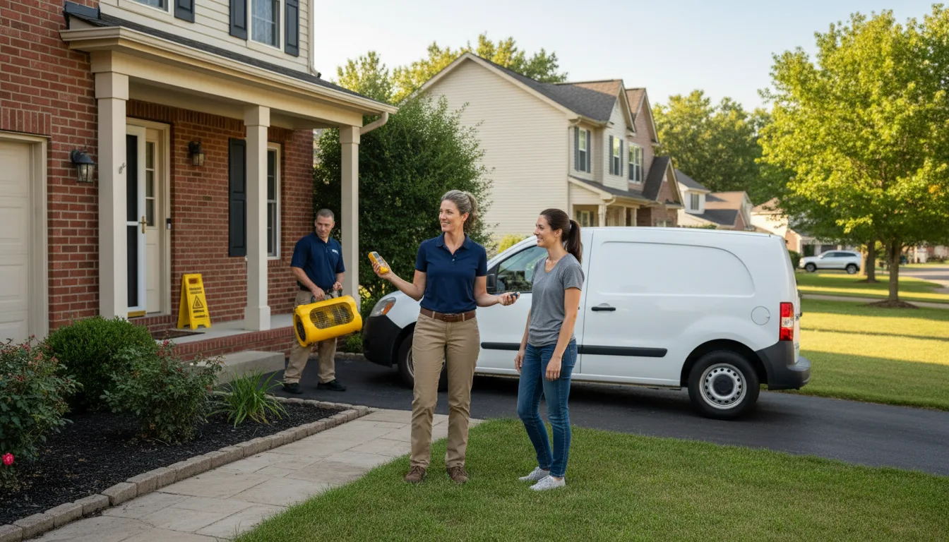 Residential water damage restoration in Cuney, TX